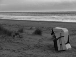 de strand av spiekeroog ö foto