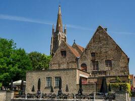 de stad av bruges i belgien foto