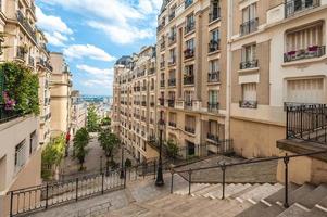 trappan till Rue Foyatier i Montmartre, Paris, Frankrike foto