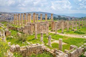 bad av placcus vid jerash, amman, jordanien foto