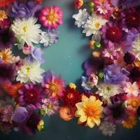 blomma vår Färg blomma design vattenfärg valentine bakgrund pioner pastell växt. generativ ai. foto