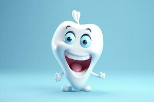 barn leende tandvård leende hygien blå tandläkare tand vård dental. generativ ai. foto
