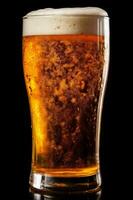 öl alkohol guld dryck glas pub dryck skum halvliter lageröl. generativ ai. foto