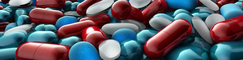 vitamin hälsa medicinsk bakgrund piller apotek terapi medicin kapsel läkemedel läsplatta. generativ ai. foto