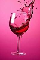 vin flytande lutning närbild bakgrund dryck fest vit alkohol glas röd. generativ ai. foto