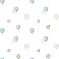 mönster med söt blå ballonger foto
