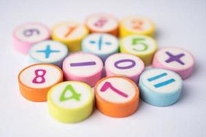 matematik nummer färgstarka bakgrund foto