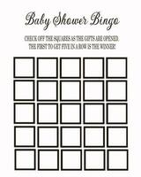 bebis dusch bingo enkel svart och vit spel foto