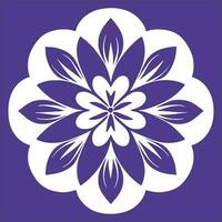 blomma logotyp vektor enkel abstrakt platt mandala tatuering växt Färg blomma floret blomma stencil foto