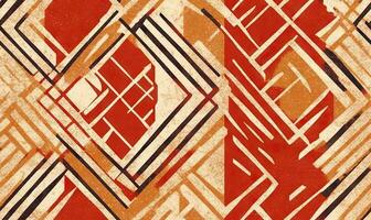 geometrisk sömlös mönster. kreativ etnisk matta tapet. för baner, vykort, bok illustration. skapas med generativ ai verktyg foto