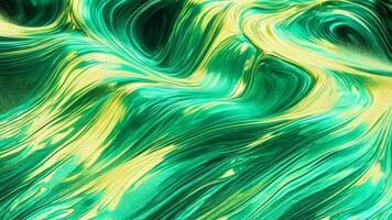 de smaragd- grön vatten med gyllene sand, lyx och mysterium begrepp ai genererad foto