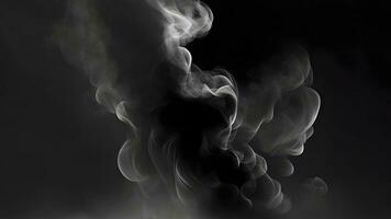 svart rök mörk bakgrund mystisk magi överraskning suddig magisk ai genererad foto