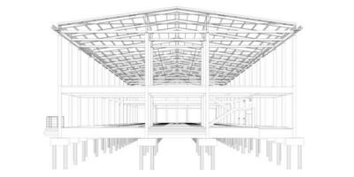 3d illustration av byggnad strukturera foto