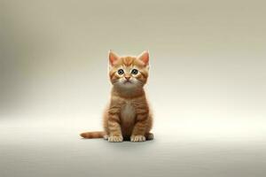 en liten katt med en ynklig uttryck, genererad förbi ai foto