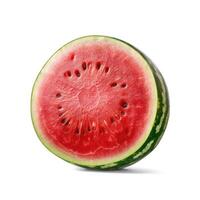 färsk vattenmelon isolerat på vit bakgrund. generativ ai foto