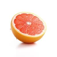 färsk grapefrukt isolerat på vit bakgrund. generativ ai foto