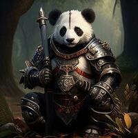 panda krigare stil foto