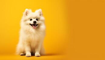 isolerat skön sällskapsdjur porträtt av hund ai generativ foto