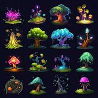 värld spel magi träd ai genererad foto