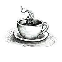 varm kopp av kaffe ai genererad foto