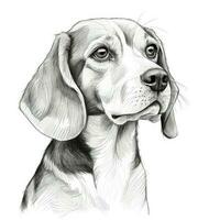 valp beagle hund ai genererad foto