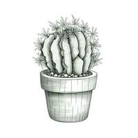 öken- kaktus ai genererad foto