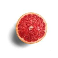 färsk saftig grapefrukt isolerat på de vit bakgrund foto