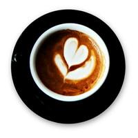blad espresso stil från topp upp se passa för din Kafé projekt. foto