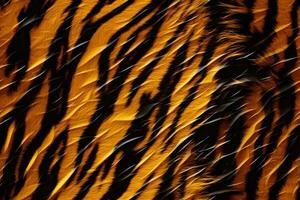 tiger hud sömlös mönster textur, ai genererad foto
