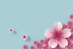 sakura blomma papper stil, 3d tolkning foto