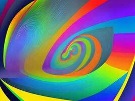 geometri abstrakt färgrik runda textur bakgrund transparent. generativ ai. foto