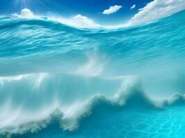 under vattnet blå vatten strömma bakgrund. generativ ai. foto