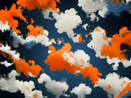 färgrik moln bakgrund design, ai generation. foto