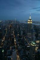 ny york stad skymning foto