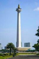 centrala jakarta, jakarta, indonesien, 16 maj 2022. Indonesiens nationella monument som kallas monas. foto