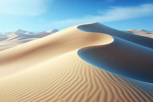 ensam sand sanddyner Björn bevittna till de konsekvenser av global uppvärmningen ai genererad foto