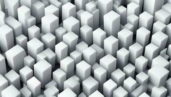 elegant geometrisk kuber. abstrakt vit 3d kuber bakgrund sömlös mönster foto