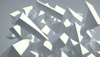 abstrakt geometrisk skuggor. 3d illustration av vit geometrisk bakgrund med skugga foto