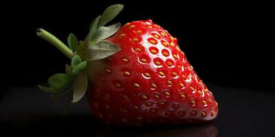 jordgubb frukt kopia Plats bakgrund, ai genererad foto