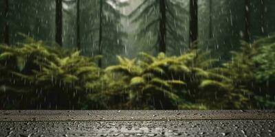 regn släppa kopia Plats suddig bakgrund, ai genererad foto