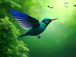 skön färg fåglar är flygande foto