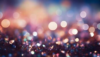 glitter bokeh textur bakgrund. generativ ai foto