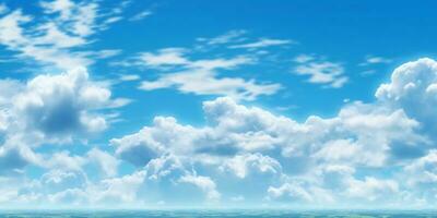 moln blå himmel kopia Plats suddig bakgrund, ai genererad foto