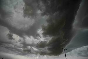 dramatisk stormig himmel, la pampa provins, patagonien, argentina foto