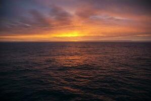 antarktisk solnedgång landskap, söder Pol foto
