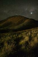 lihue cal nationell parkera, natt landskap, la pampa, argentina foto