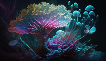 svamp tillverkad med generativ ai foto