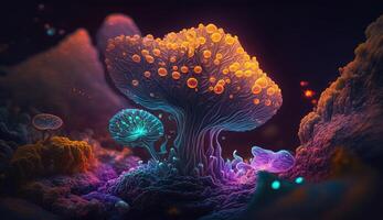 svamp tillverkad med generativ ai foto
