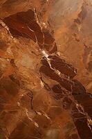 brun marmor textur bakgrund. brun marmor golv och vägg bricka. naturlig granit sten. ai genererad foto