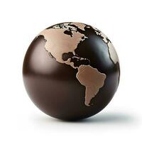 choklad boll på vit bakgrund. värld choklad dag. generativ ai foto